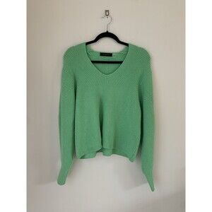 Tahari Women’s Pistachio Green Balloon Dolman Sleeve Knit Sweater- Size Medium